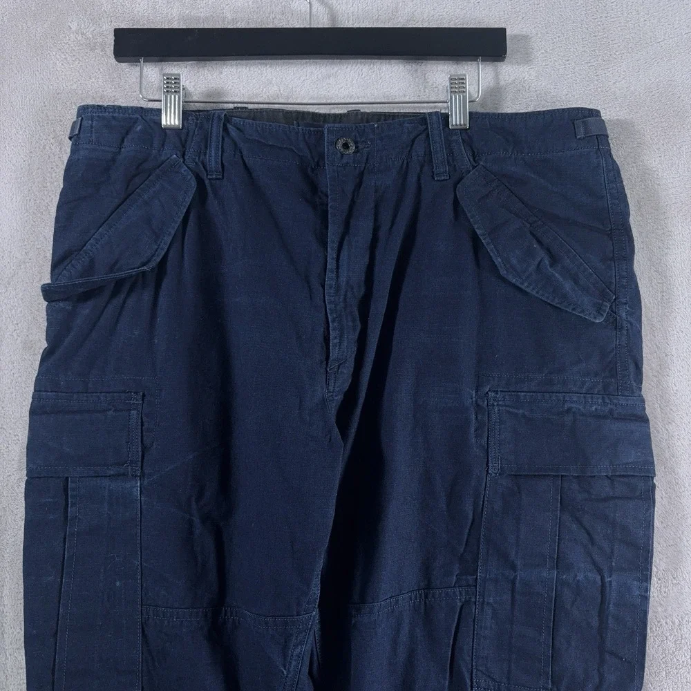 Polo Ralph Lauren Utility Surplus Cargo Pants Mens 36x27 Navy Blue Slim Fit